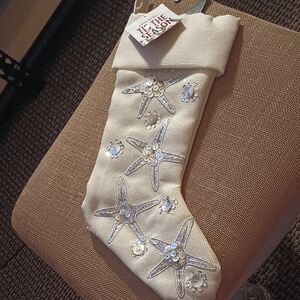 Starfish & Sequins Coastal  Christmas Stocking NWT